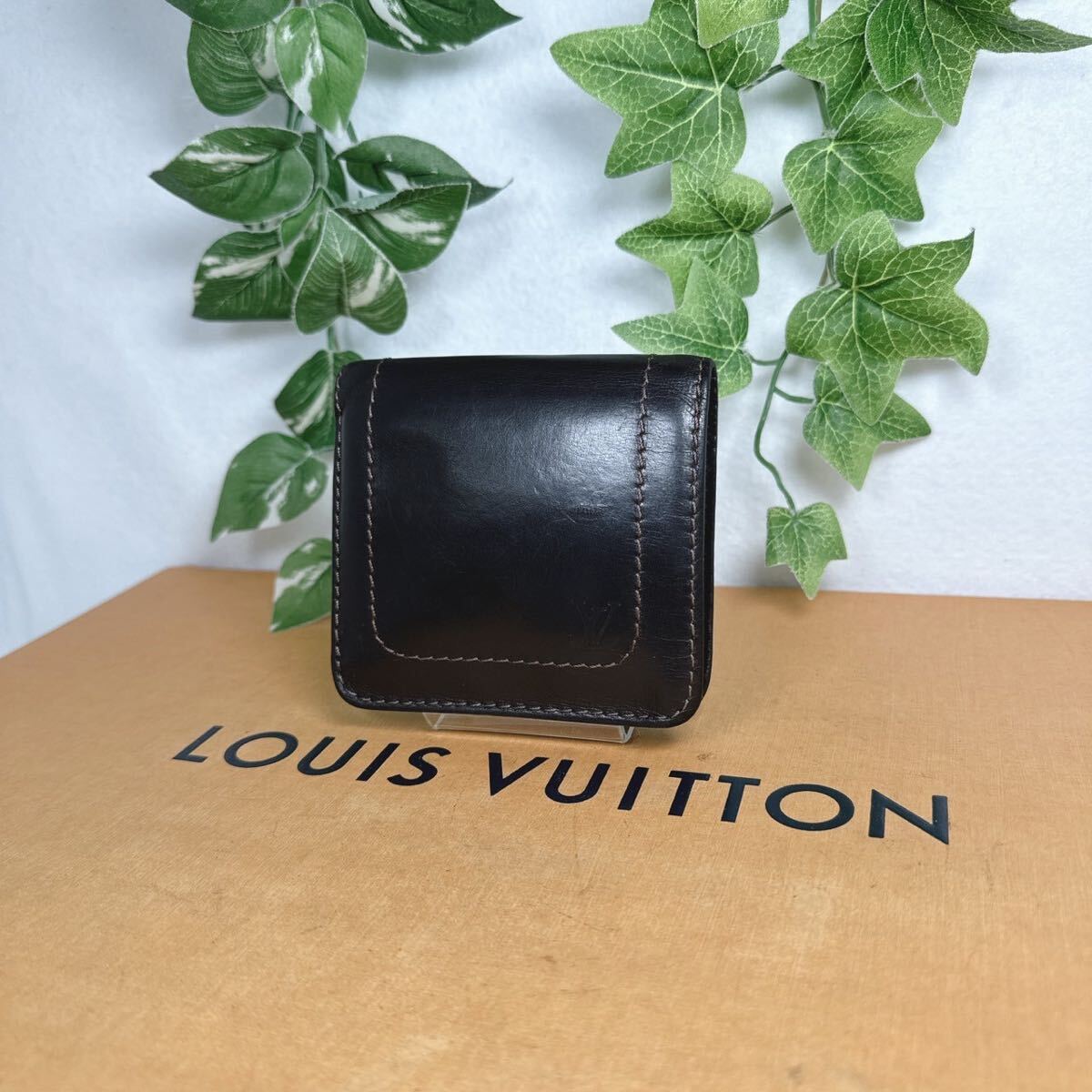 1円 ルイヴィトン LOUIS VUITTON M92996 ポルト ビエ・3カルト クレディ ユタ 二つ折り財布 シリアルTH1067の画像3