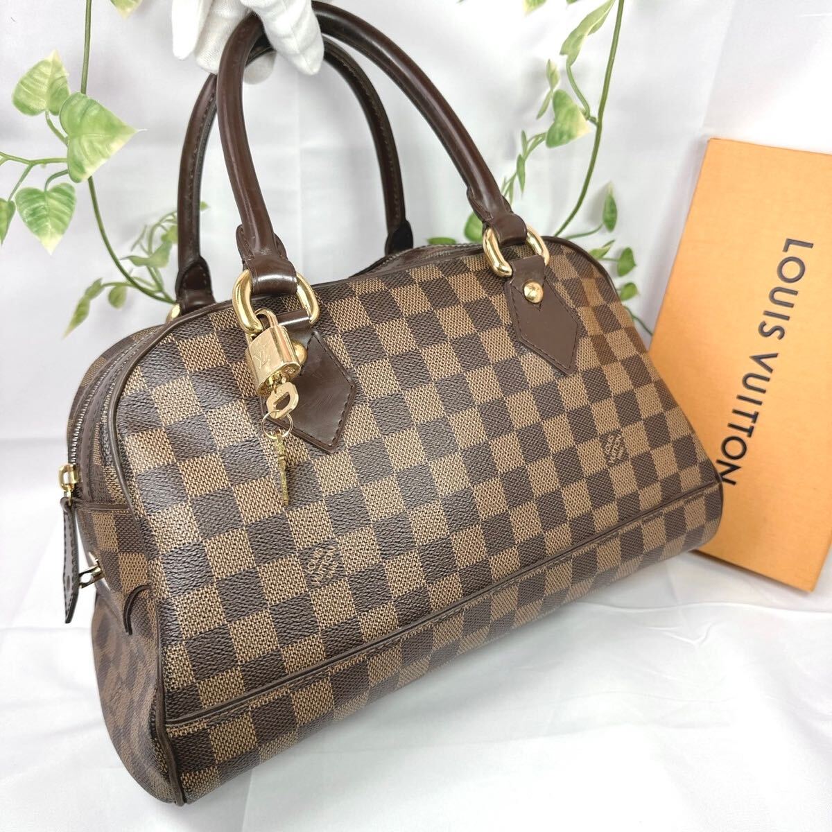 1円 ルイヴィトン LOUIS VUITTON ハンドバッグ N60008 ドゥオモ ダミエ エベヌ 正規品 _画像1