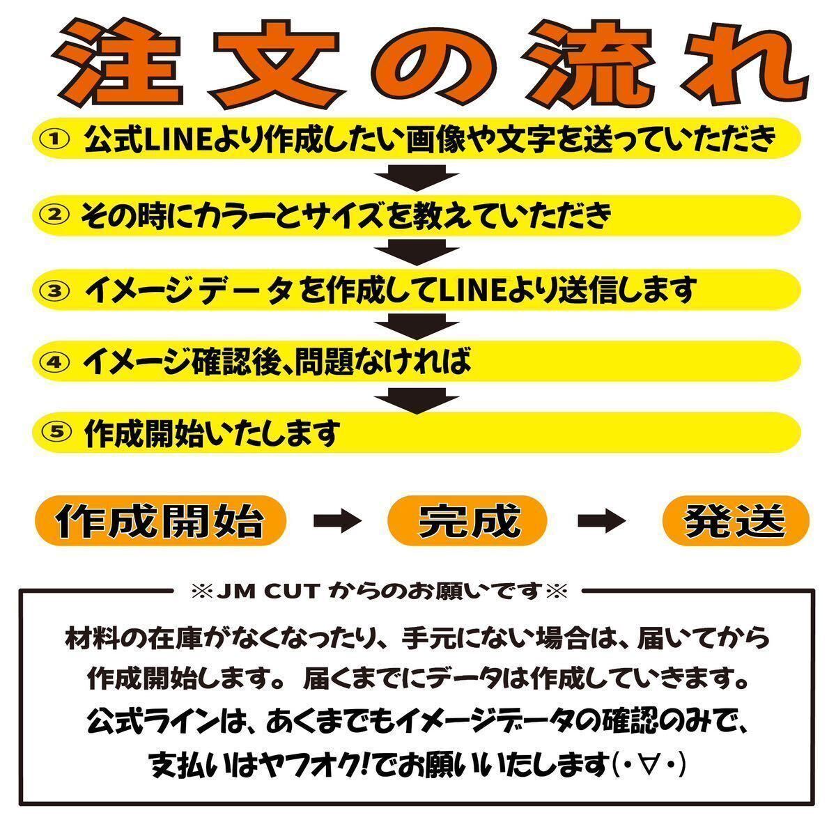 カッティングステッカー オーダーメイド アイロンシート ステッカー作成 オリジナルステッカー カスタム バイク 車033の画像2