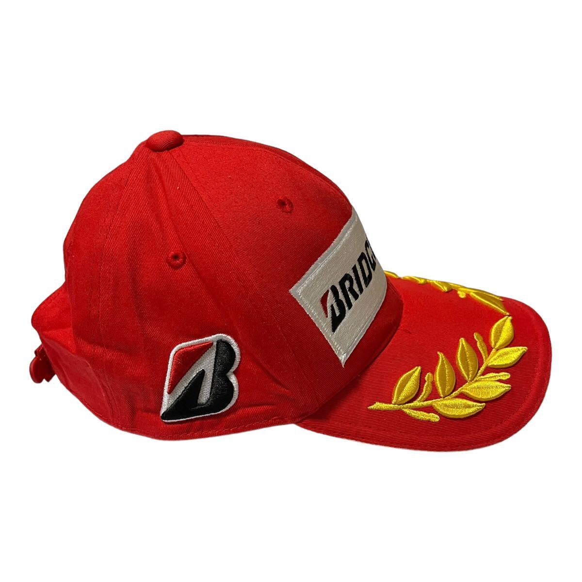 BRIDGESTONE ブリヂストン 6パネルキャップ ウィナーズキャップ ポディウムキャップ 帽子 F1 モータースポーツ レッドの画像3