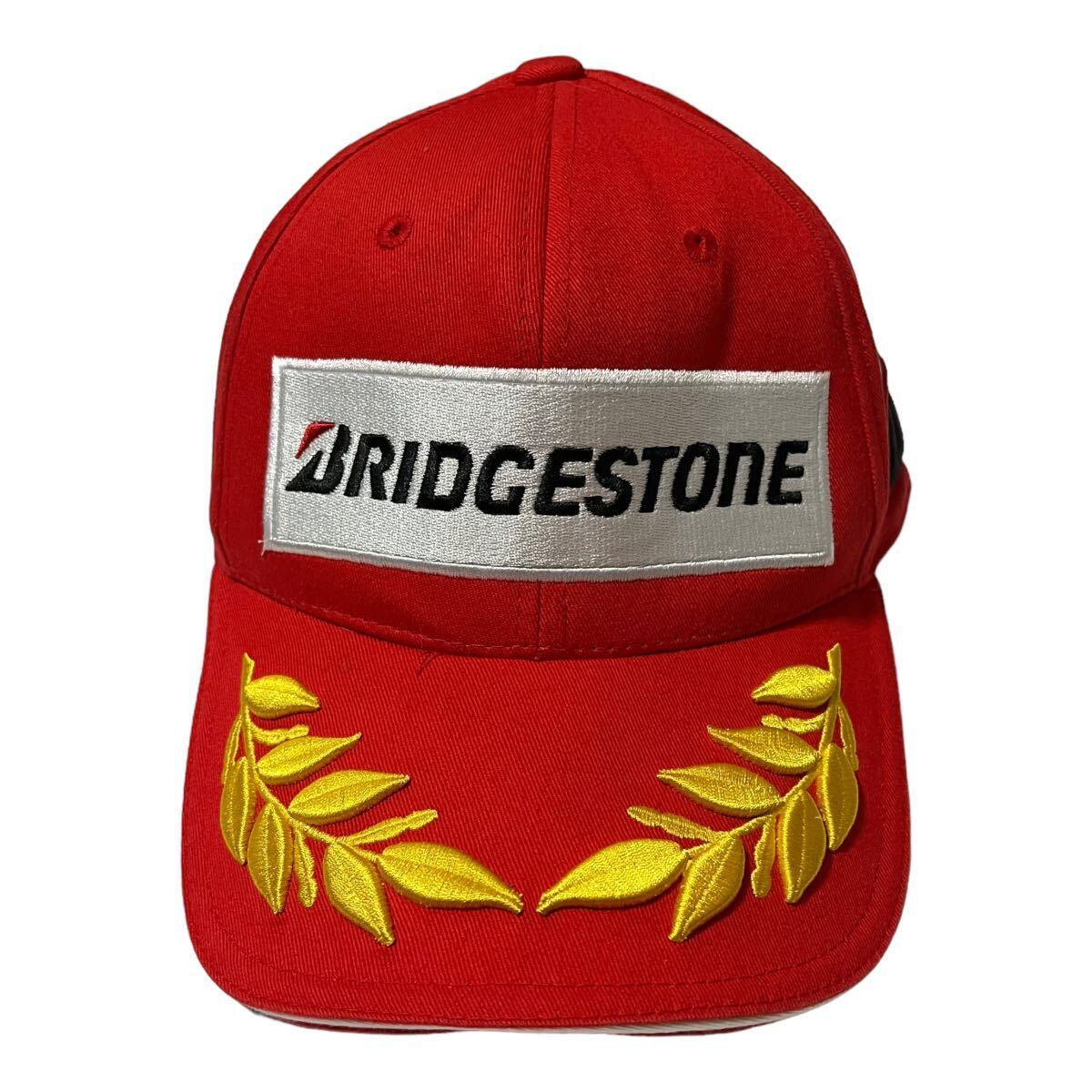 BRIDGESTONE ブリヂストン 6パネルキャップ ウィナーズキャップ ポディウムキャップ 帽子 F1 モータースポーツ レッドの画像2