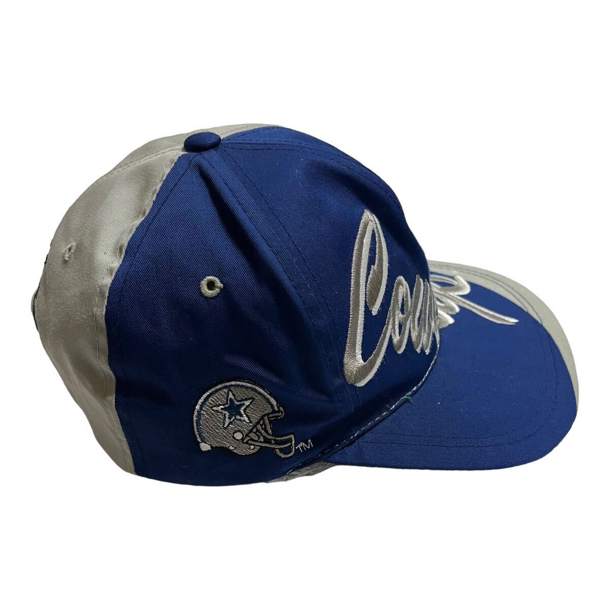 【美品】 Dallas Cowboys ダラス・カウボーイズ NFL 6パネルキャップ 帽子 ロゴ刺繍 アメフト ブルー_画像4