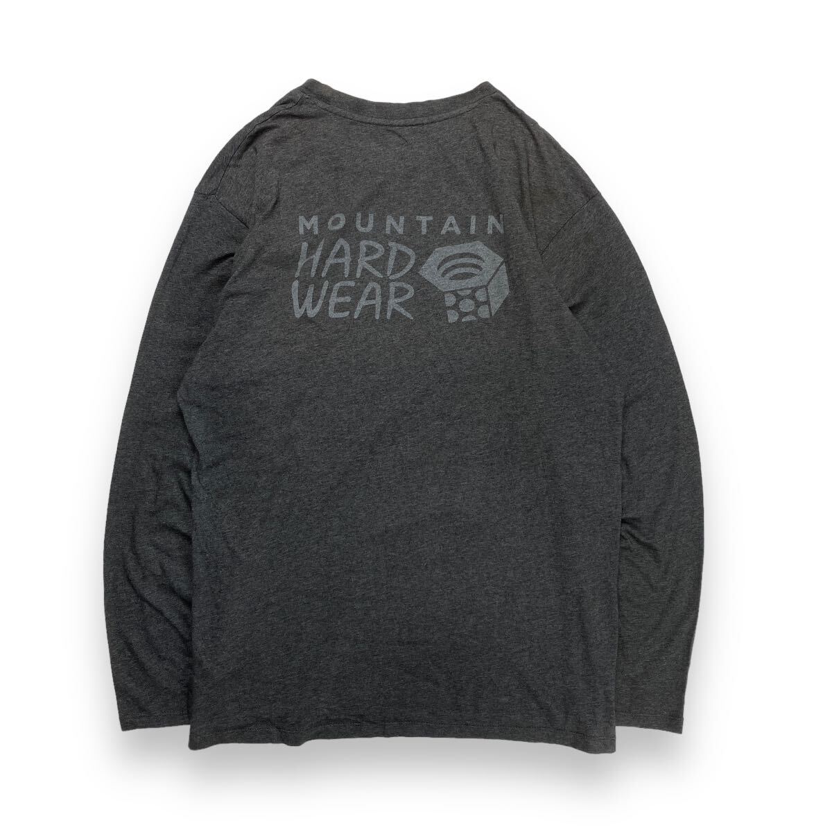 mountain hard wear マウンテンハードウェア ロゴプリント 長袖Tシャツ ロンＴ グレー L アウトドア_画像2