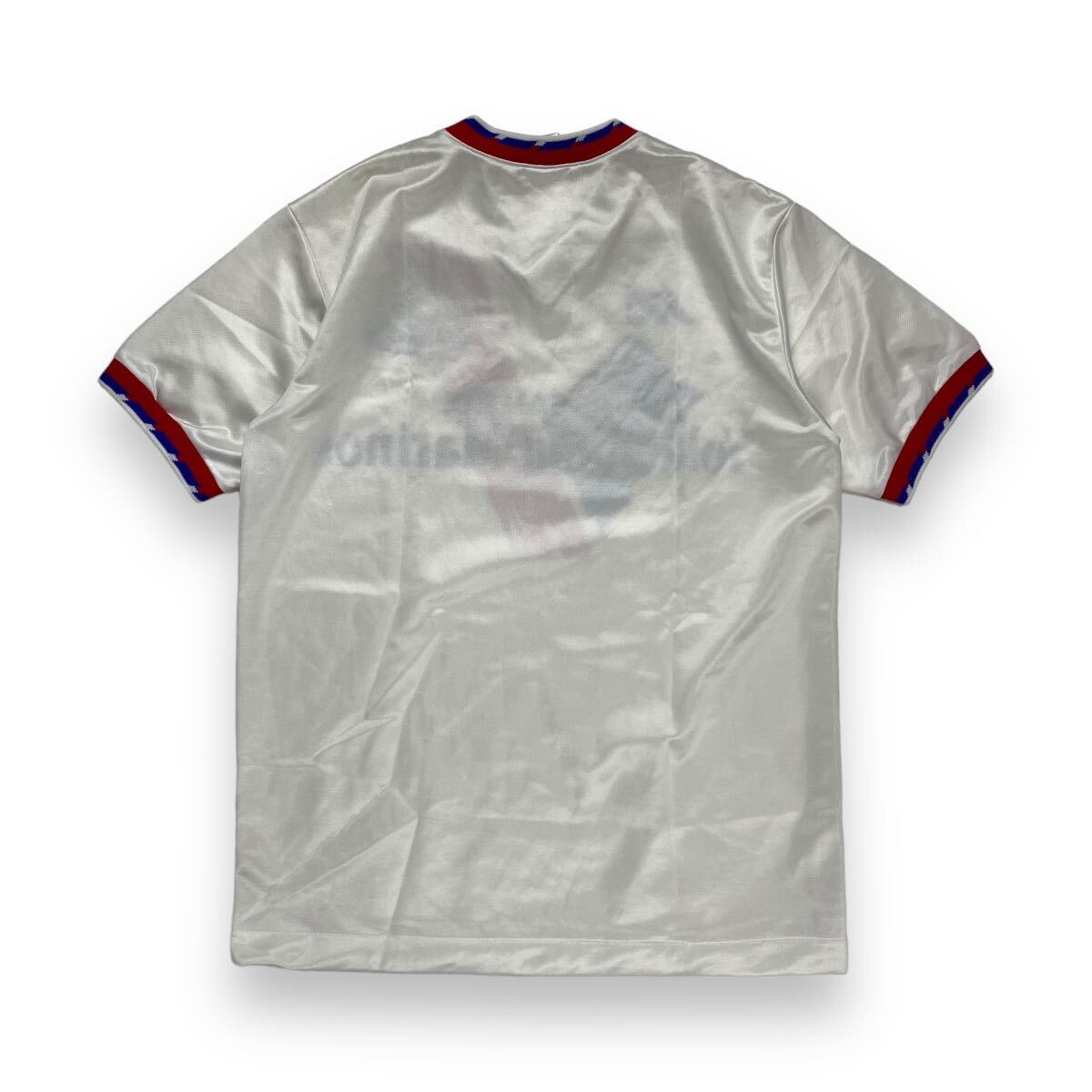 90s MIZUNO ミズノ 横浜F・マリノス トレーニングシャツ 応援 ユニフォーム ホワイト O 日本製 Jリーグの画像2