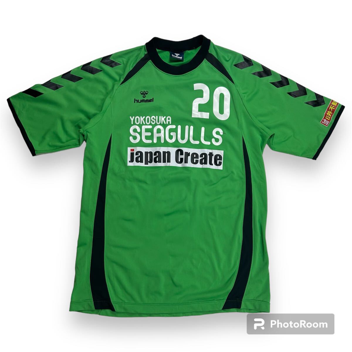 hummel ヒュンメルYOKOSUKA SEAGULLS 半袖サッカー ユニフォーム 20 L ライトグリーン の画像1