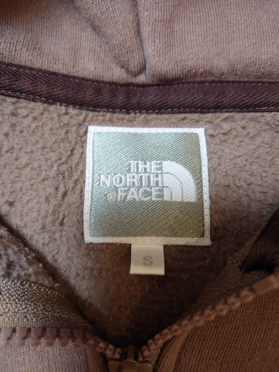 THE NORTH FACE　パーカー　フードロゴ　ブラウン　sサイズ