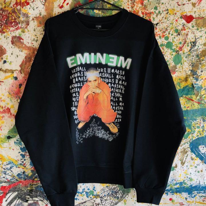 EMINEM スウェット HIPHOP RAP ストリート 長袖　古着　風　新品 トレーナー お洒落 個性的 メンズ XL XXL_画像1