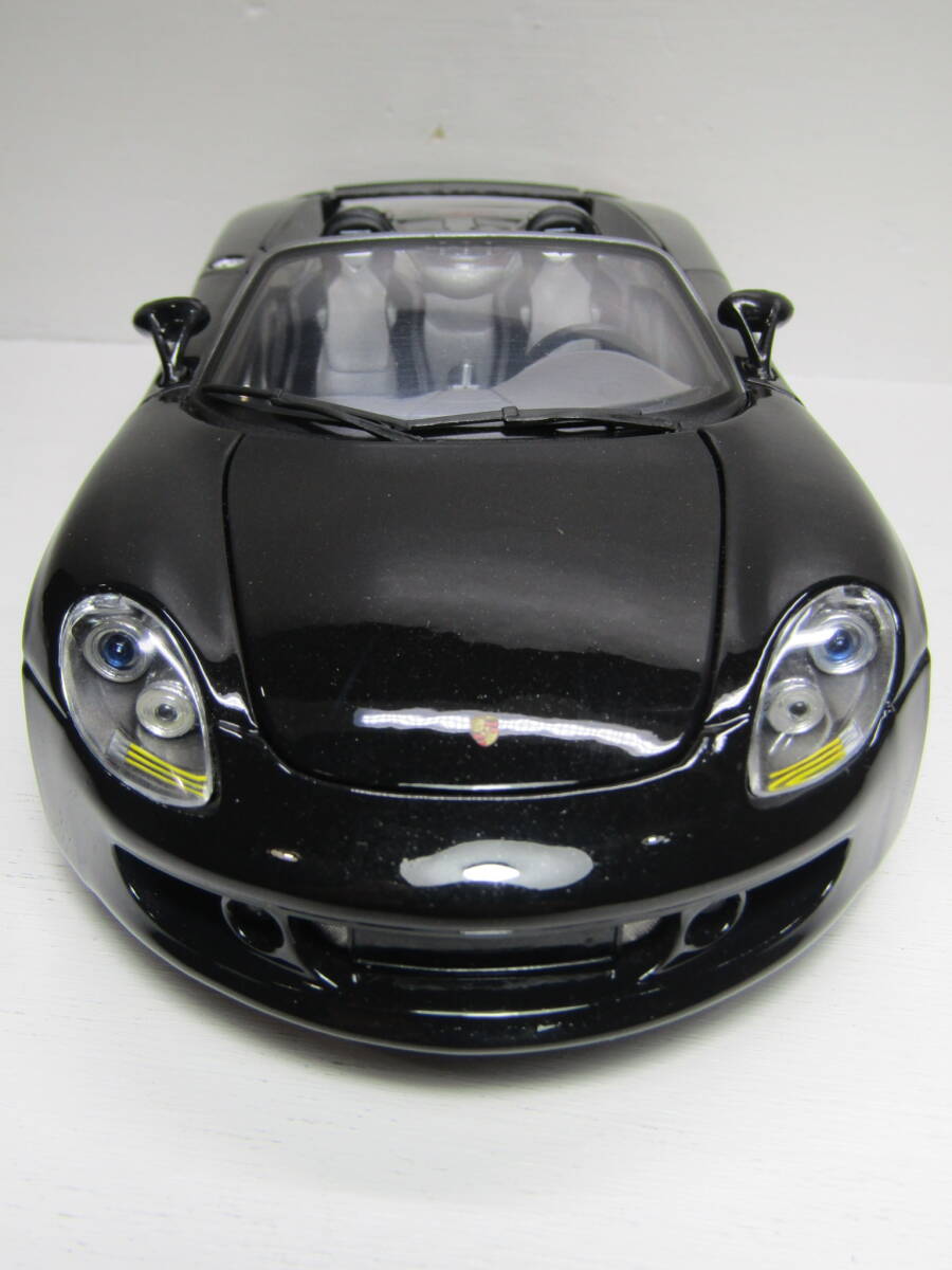 Porsche 1/18 ポルシェ Carrera GT ブラック 黒 カレラ GT スピードスター フェルディナント 911 955 Maisto ライトブレーキ点灯JUNK扱い_画像5