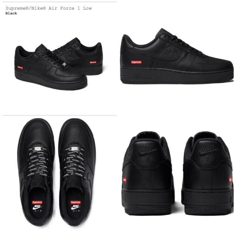 新品SUPREME × AIR FORCE 1 LOW BLACK US10 28cm _画像6