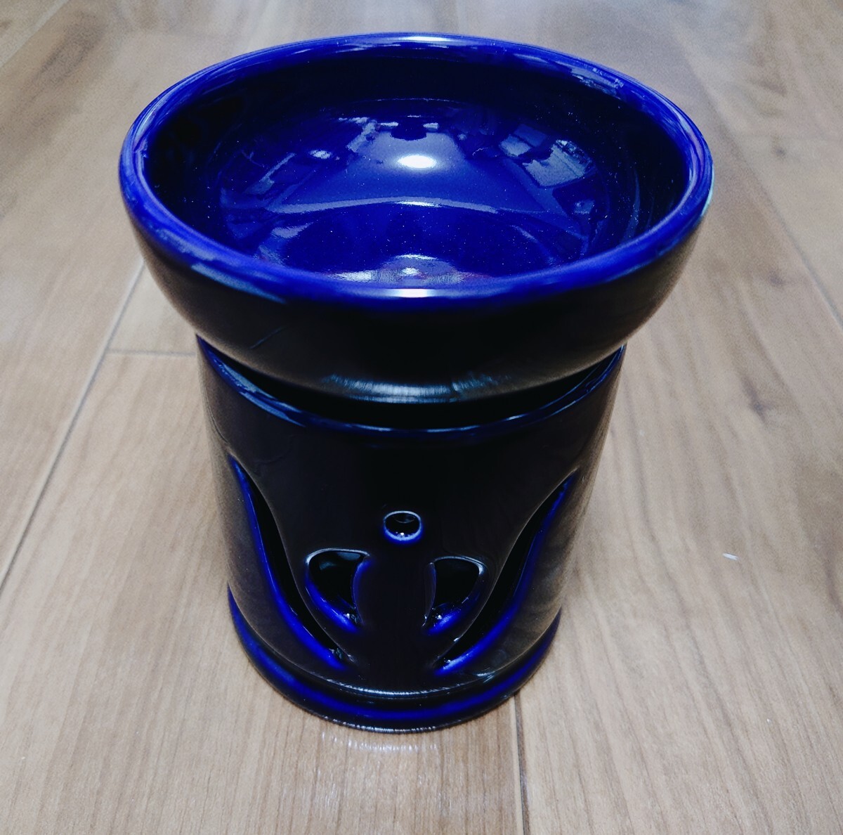  aroma pot & herb candle glass ceramics glass tea censer Home relaxation candle aroma . unused 