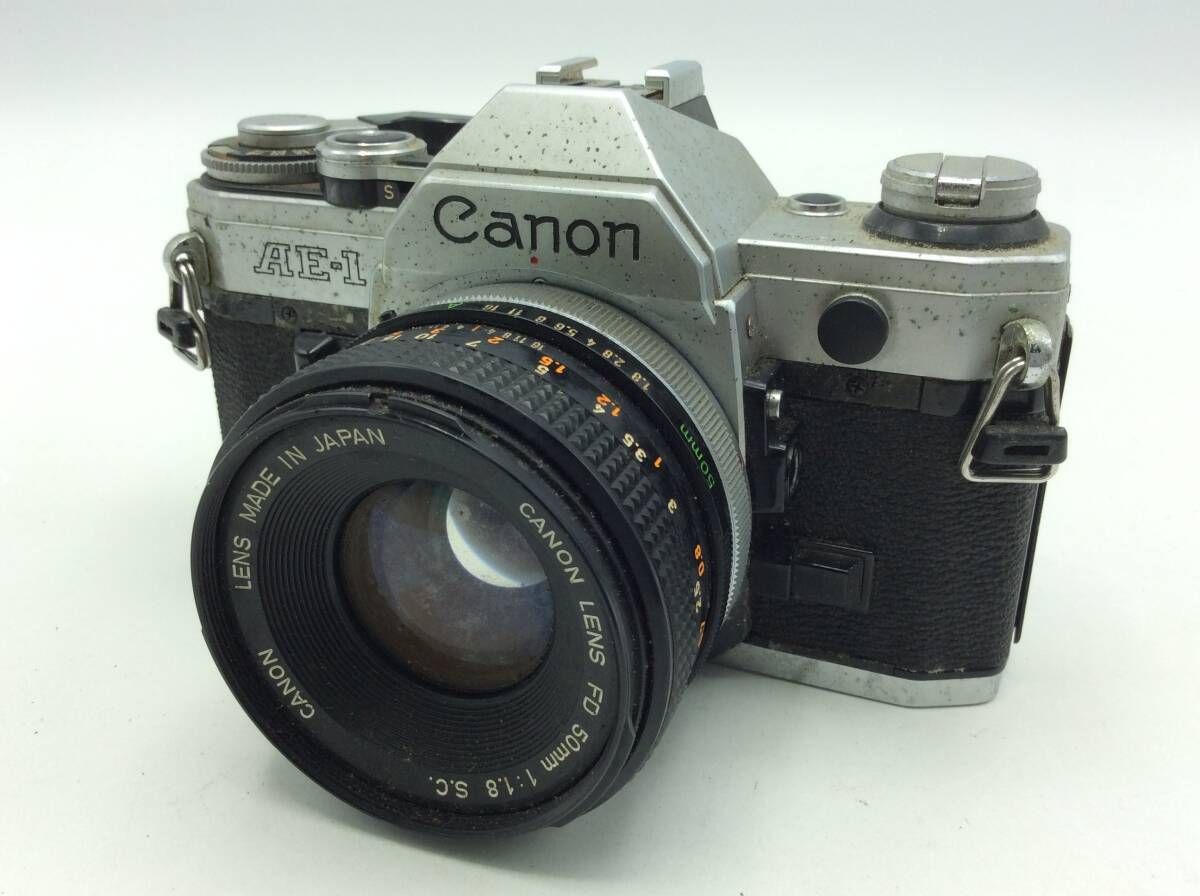 G84◇【動作/精度未確認】CANON キヤノン AE-1 一眼レフ フィルムカメラ FD 50mm 1：1.8 S.C. 現状品 ジャンク品 ◇_画像6