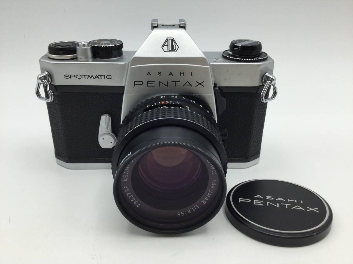 F18◇【動作/精度未確認】ASAHI PENTAX SPOTMATIC SPⅡ ペンタックス フィルムカメラ SMC TAKUMAR 1:1.8/55 レンズ 現状品 ジャンク品 ◇の画像1