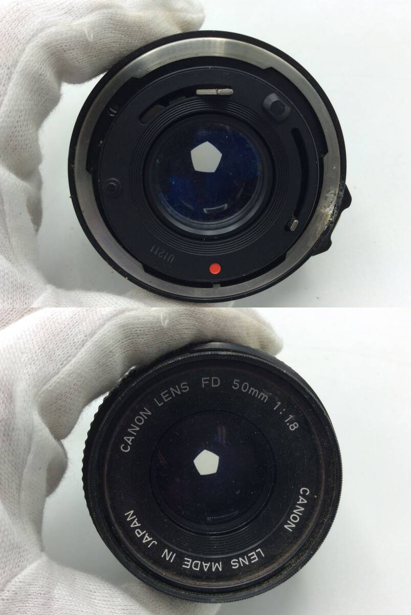 S128◇【動作/精度未確認】CANON キャノン AE-1 FD 50mm 1:1.8 一眼レフ フィルムカメラ マニュアルフォーカス 現状品 ジャンク品 ◇_画像9