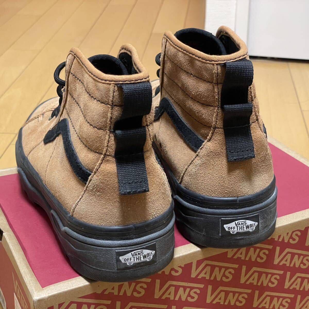 vans sk8 hi sentry brown/black スウェード　ヴァンズ　スニーカー　27_画像2