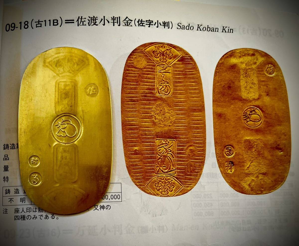 佐渡小判金　　アンティーク　コレクション　小判　古銭　大判　古金　貨幣_画像2