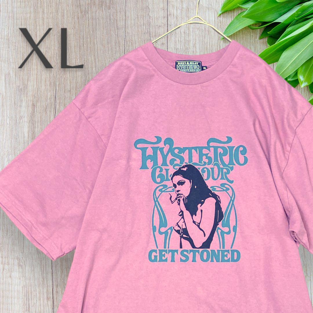 【希少】Hysteric Glamour ヒステリックグラマー ヒスガール XL Tシャツ ピンク PINK ヒス 半袖 シャツ_画像1