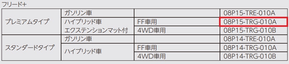 ■ホンダ フリード＋ ハイブリッド(GB7)用 純正フロアカーペットマット プレミアムタイプ エクステンションマット付(TRG-010A)_画像2