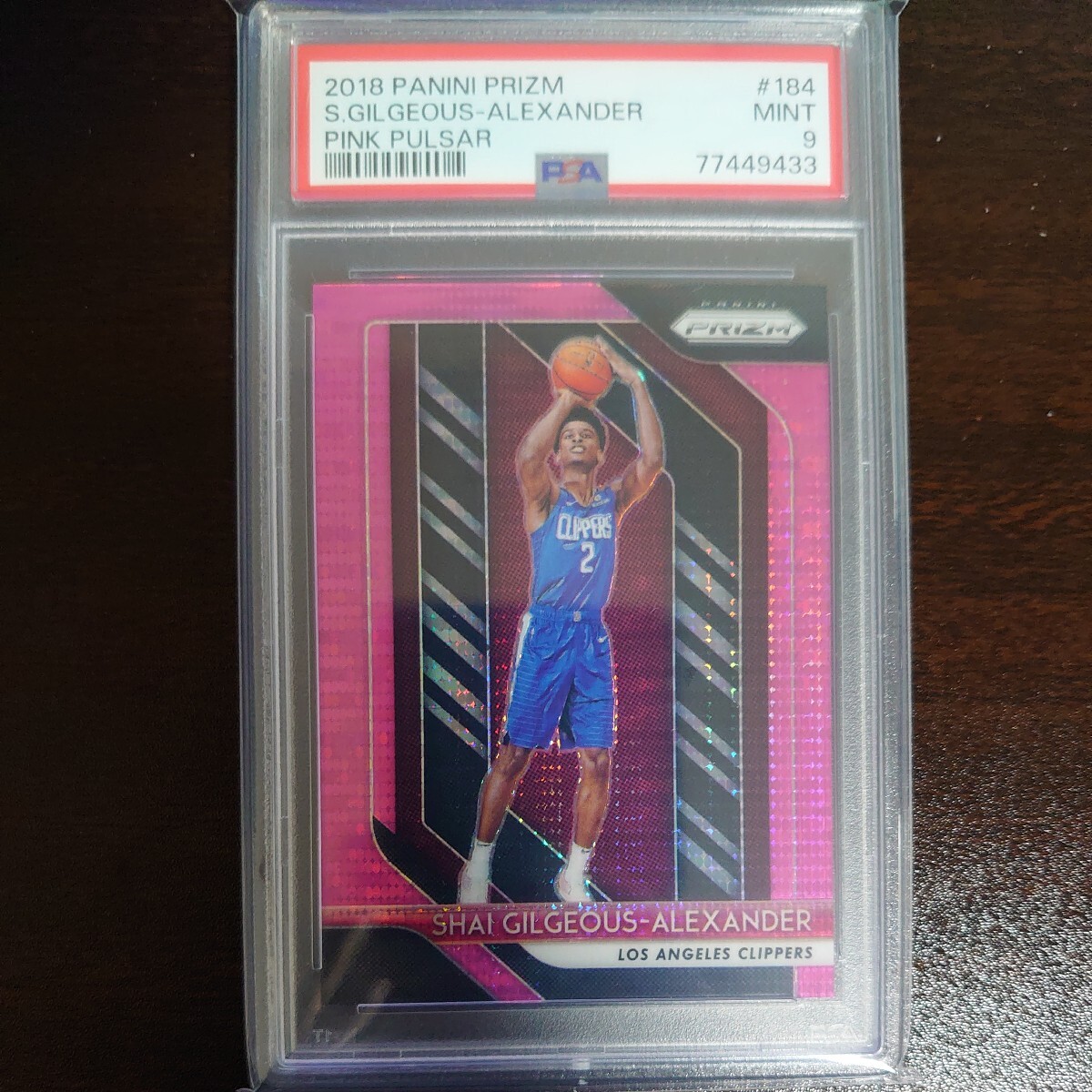 [42枚限定] shai gilgeous alexander prizm rc pink pulsar psa9の画像1