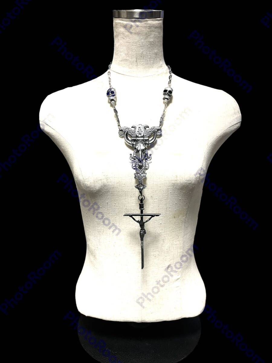 JＰG/ vintage Collection sample BUFFALO cross necklace GAULTIER _画像10