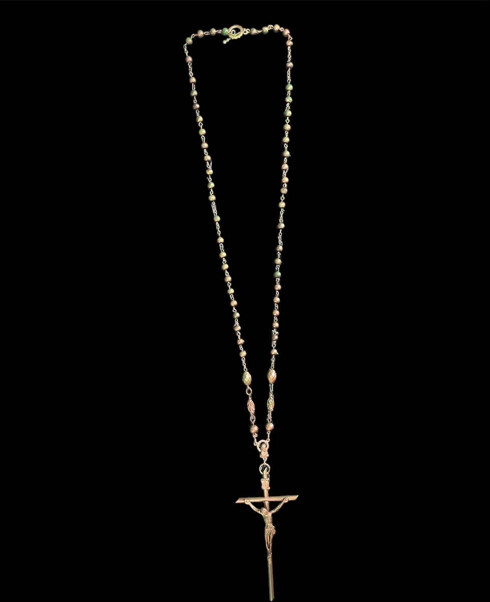 JＰG/ vintage Collection sample classical rosario cross necklace の画像3