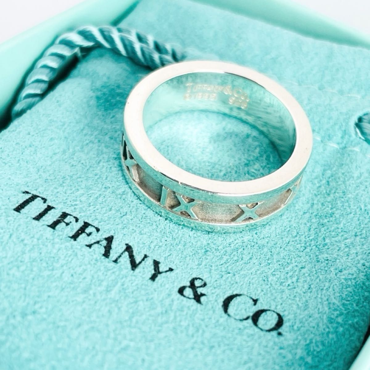 美品☆Tiffany & Co. ティファニー アトラス リング スターリングシルバー 11号 SV925 指輪 アクセサリー