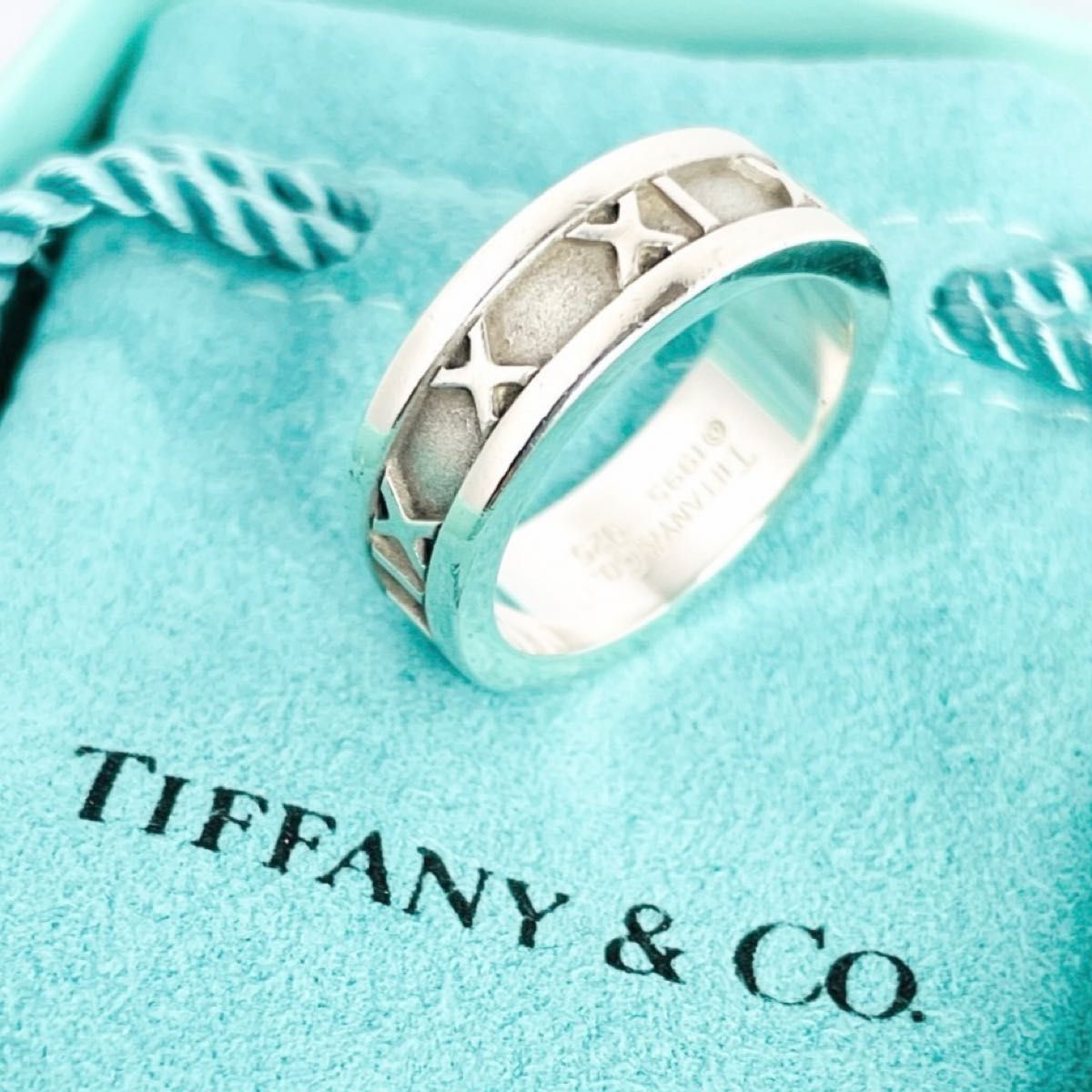 美品☆Tiffany & Co. ティファニー アトラス リング スターリングシルバー 11号 SV925 指輪 アクセサリー