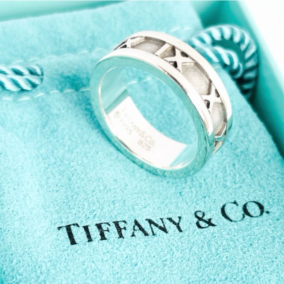 美品☆Tiffany & Co. ティファニー アトラス リング スターリングシルバー 11号 SV925 指輪 アクセサリー