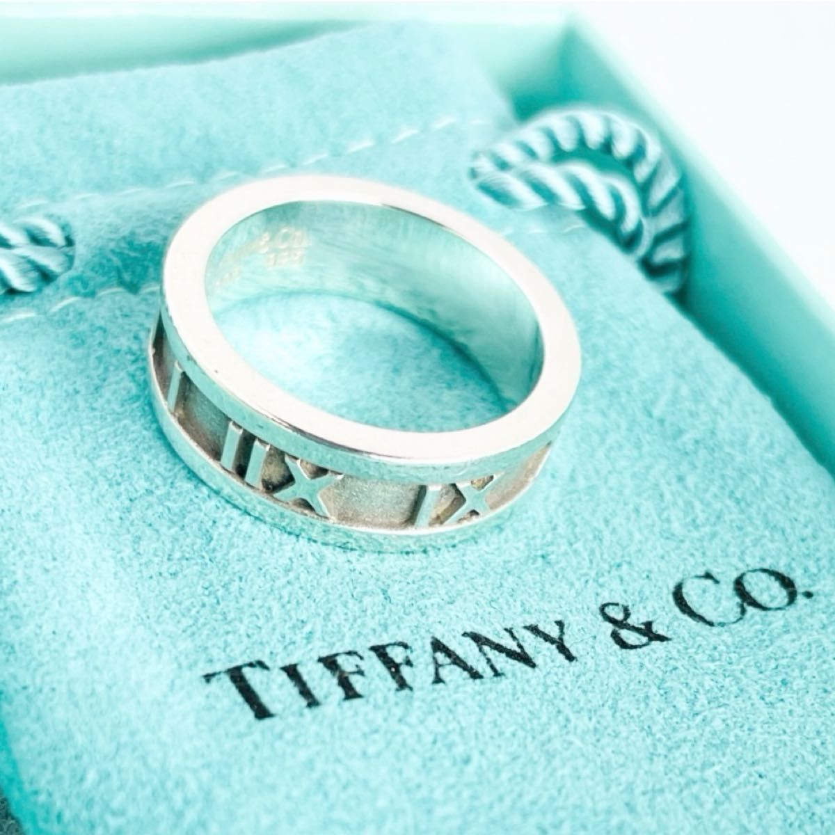 美品☆Tiffany & Co. ティファニー アトラス リング スターリングシルバー 11号 SV925 指輪 アクセサリー