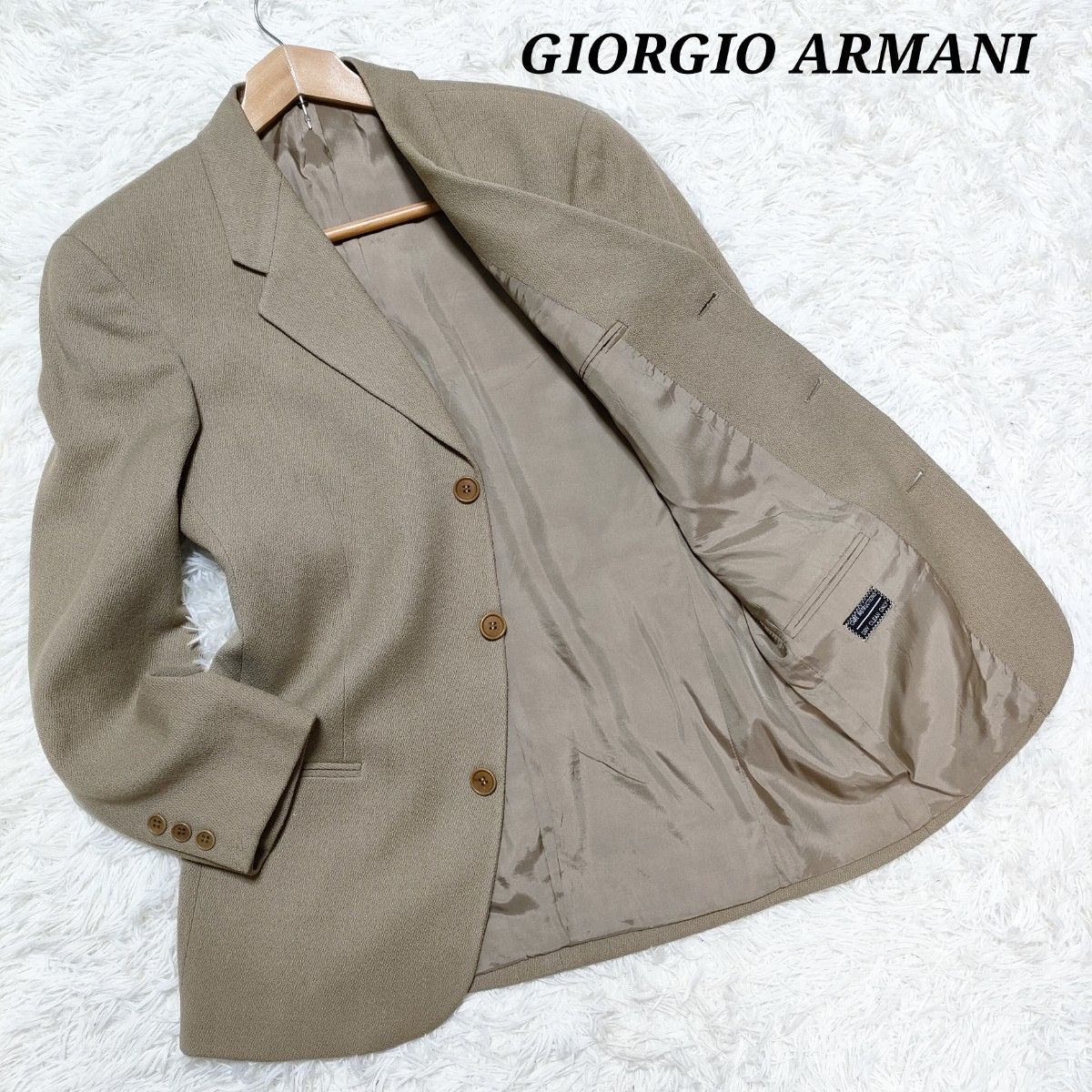 GIORGIO ARMANI　ジョルジオアルマーニ　テーラードジャケット　ブレザー　ウール100%　メンズ　