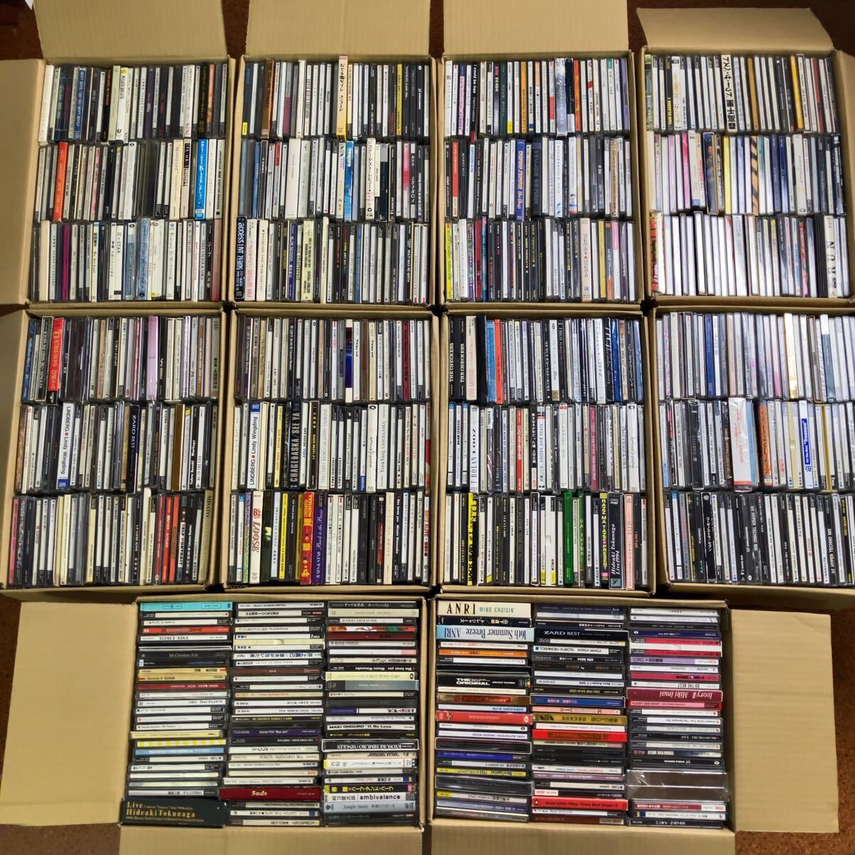 邦楽CD 80年代 90年代 100サイズ 10箱 まとめ売り 約1600枚 在庫処分 転売用 大量の画像1