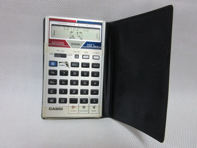 当時物　昭和レトロ　CASIO　BG-15　BOXING GAME ボクシングゲーム付電卓　通電確認済　現状保管品