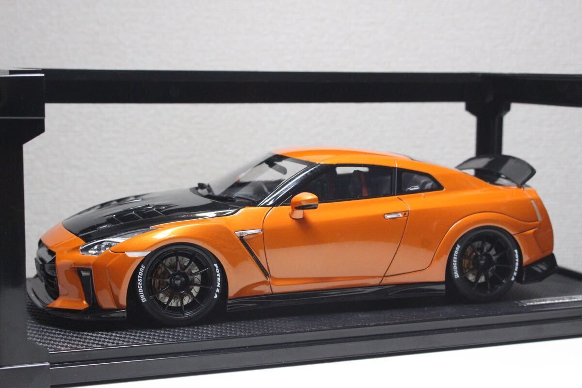 IG1532 1/18 TOP SECRET GT-R (R35) Orange Nissan トップシークレット 日産 イグニッションモデル オレンジ Ignition model hpi_画像1