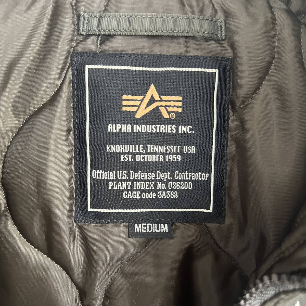 [ALPHA INDUSTRIES INC] アルファ インダストリーズ TA1170-076 ミリタリー フライトジャケット size.M 美used レアの画像5