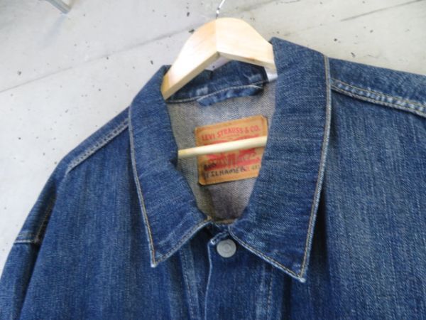 3240s17◆良品です◆4XLサイズ◆Levi’s リーバイス 3rd サード デニムジャケット Gジャン/ジージャン/ヴィンテージ風/復刻レプリカの画像8