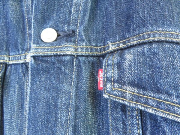 3240s17◆良品です◆4XLサイズ◆Levi’s リーバイス 3rd サード デニムジャケット Gジャン/ジージャン/ヴィンテージ風/復刻レプリカの画像3