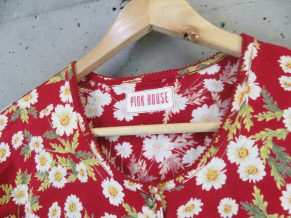[ стоимость доставки 300 иен возможно ]7240s13* модный *PINK HOUSE цветочный принт дизайн рубашка с длинным рукавом / блуза / One-piece / жакет / блузон / пальто / женский / женщина 