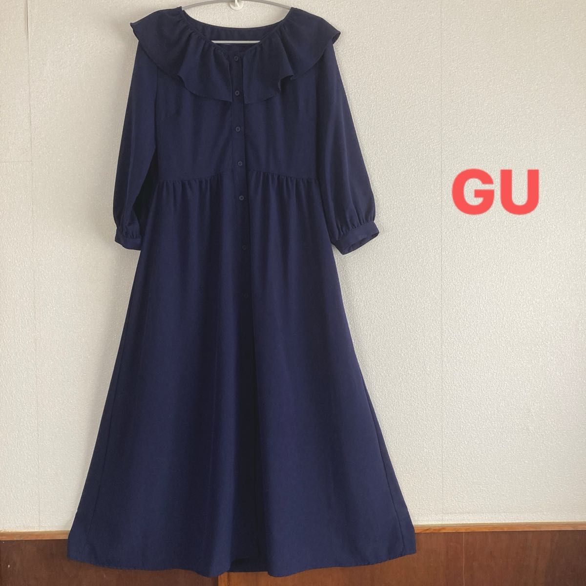 GU   ロングワンピース　Ｍサイズ  7.8分袖