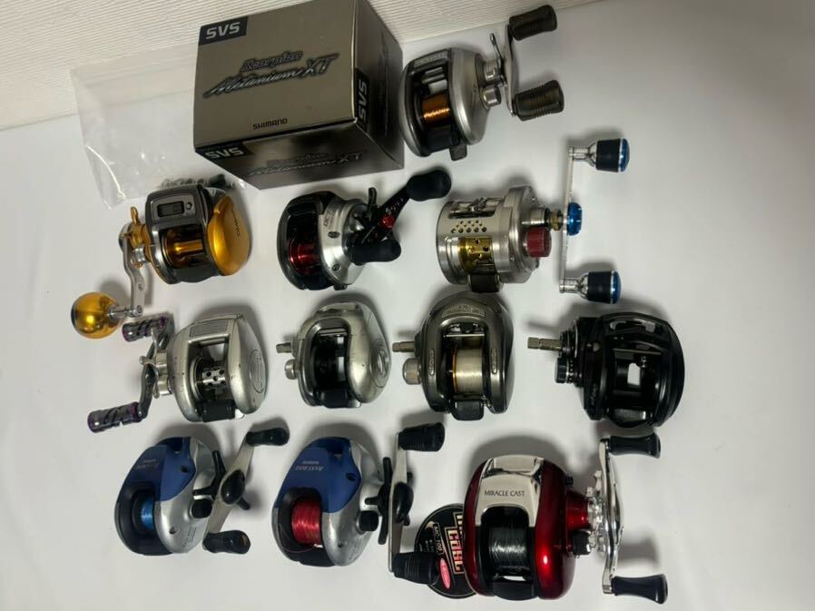 ベイトリール まとめ売り動作未確認ジャンク シマノ コンクエストDC メタニウム mg XT ダイワ イッツなど SHIMANO DAIWA Abu