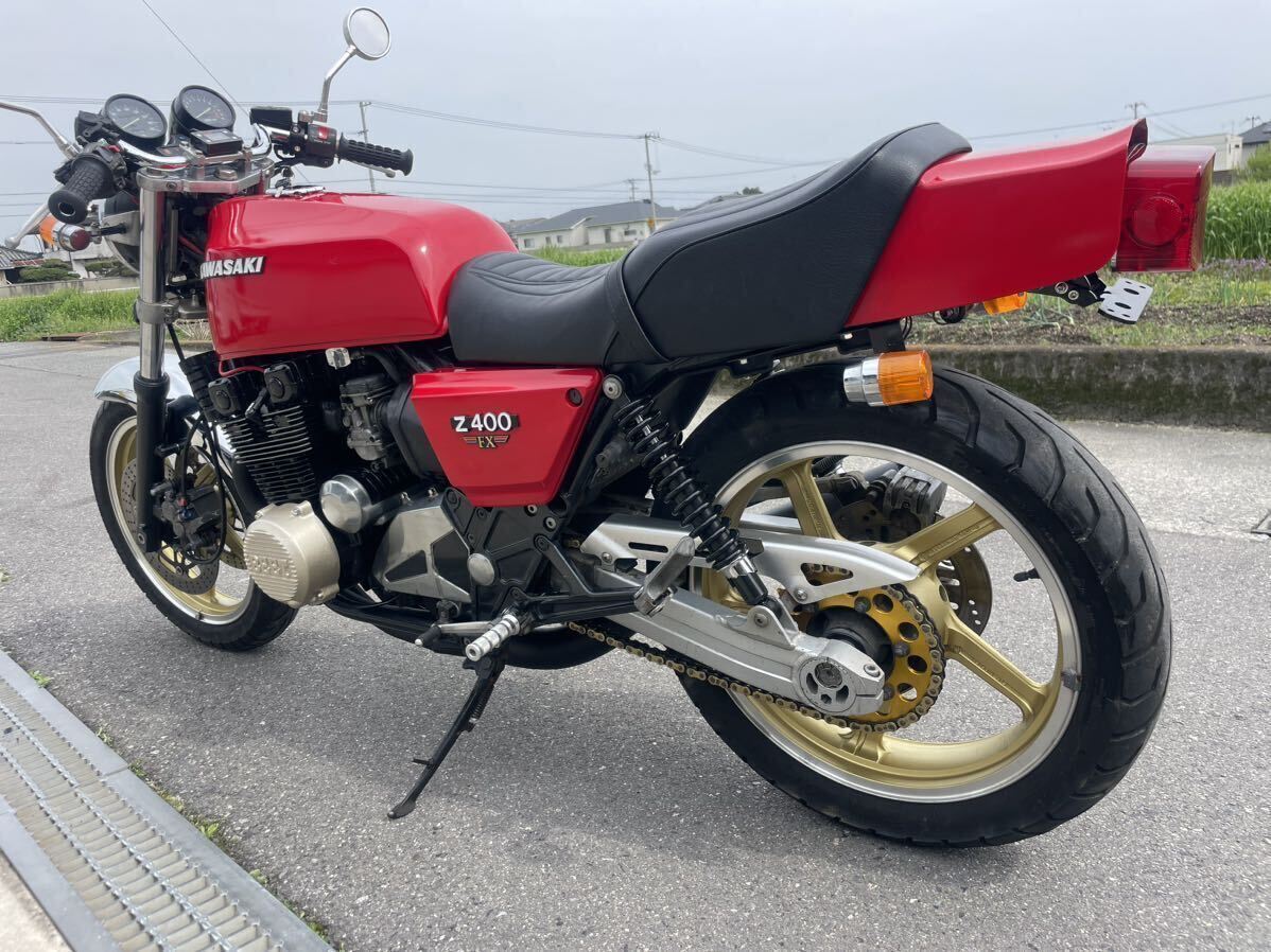 香川〜 kawasaki ゼファー400 C5 ドレミコレクション Z400FX E1カラー 本物モリワキ集合管 綺麗 好調の画像4