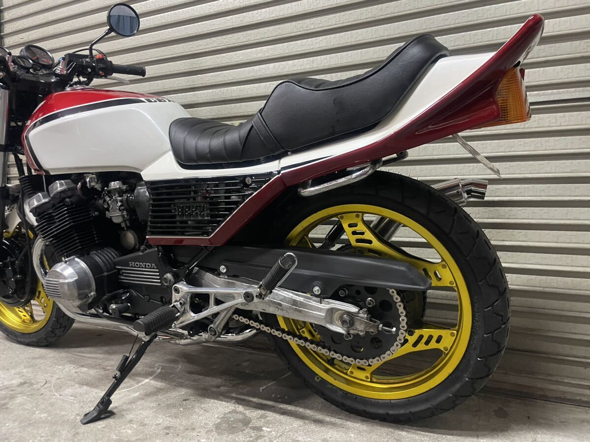 CBX400F 1型赤白カラー PCフレーム NCエンジン 始動動画有り 実働 室内保管 検/ GS400 CBX550F CBR400F XJ400D Z400J Z400FXの画像9