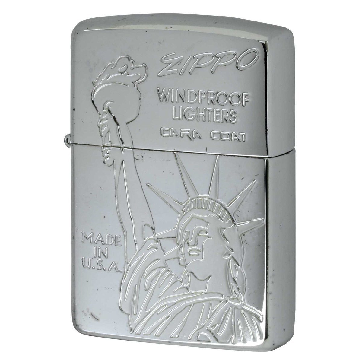 絶版/ヴィンテージ Zippo ジッポー 中古 1995年製造自由の女神 made in USA [A]使用感少なく状態が良い_画像1