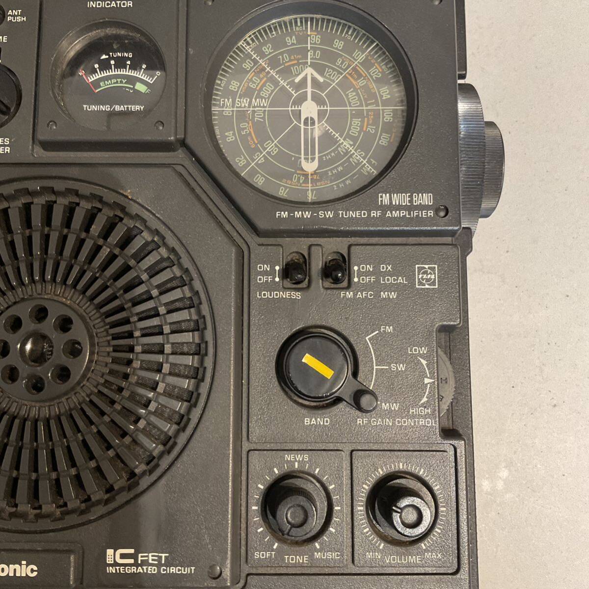 4041902 ナショナル パナソニック BCLラジオ COUGAR No.7 クーガー RF-877 ジャンク品 昭和レトロ アンティークの画像7