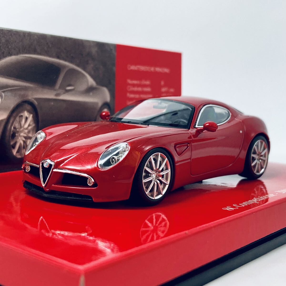 MINICHAMPS ミニチャンプス 1/43 Alfa Romeo 8C Competizione 2003 Red Metallic アルファロメオ 8C コンペティツォーネ レッドメタリックの画像1