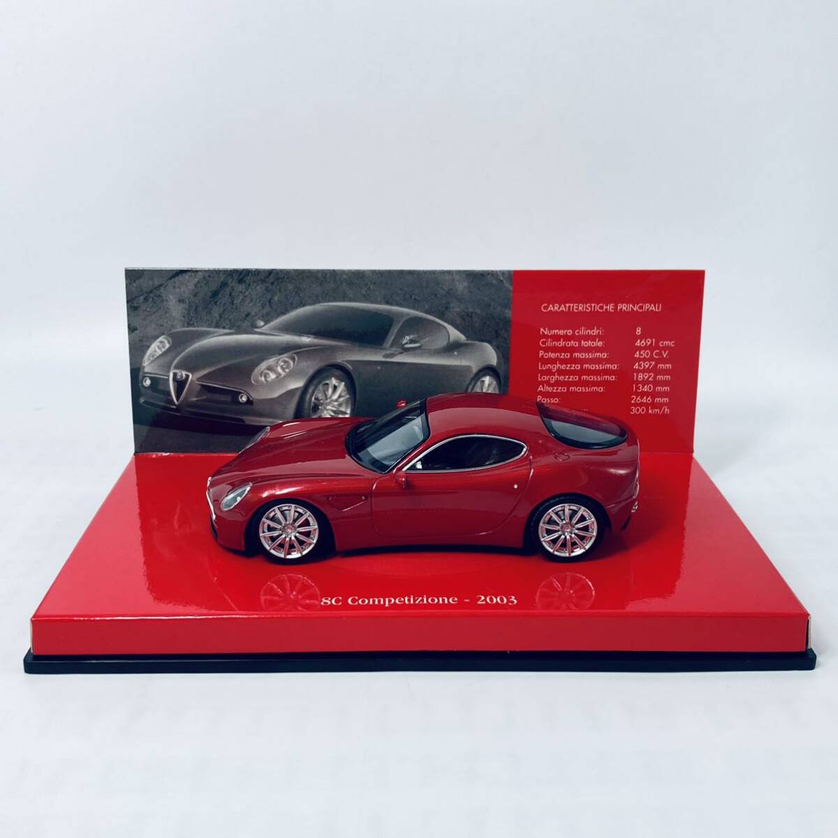 MINICHAMPS ミニチャンプス 1/43 Alfa Romeo 8C Competizione 2003 Red Metallic アルファロメオ 8C コンペティツォーネ レッドメタリックの画像4