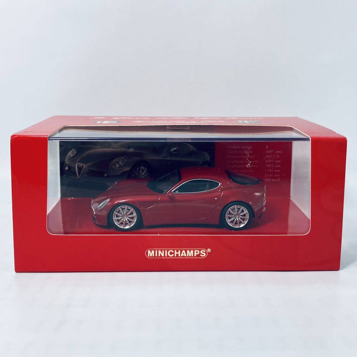 MINICHAMPS ミニチャンプス 1/43 Alfa Romeo 8C Competizione 2003 Red Metallic アルファロメオ 8C コンペティツォーネ レッドメタリックの画像2