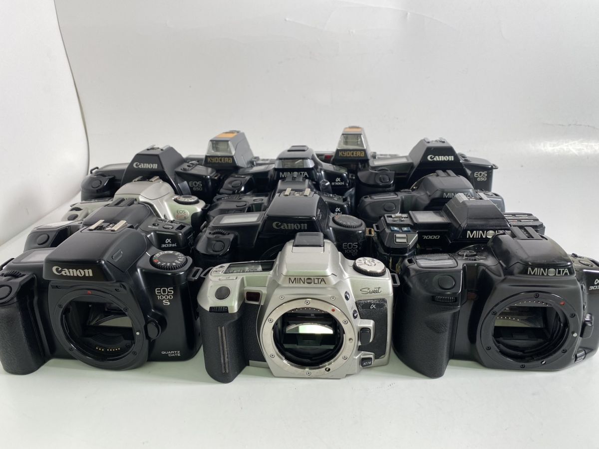 【訳あり】ジャンク フィルムカメラ AF 14台まとめて MINOLTA Canon 京セラ　#e8494_画像1