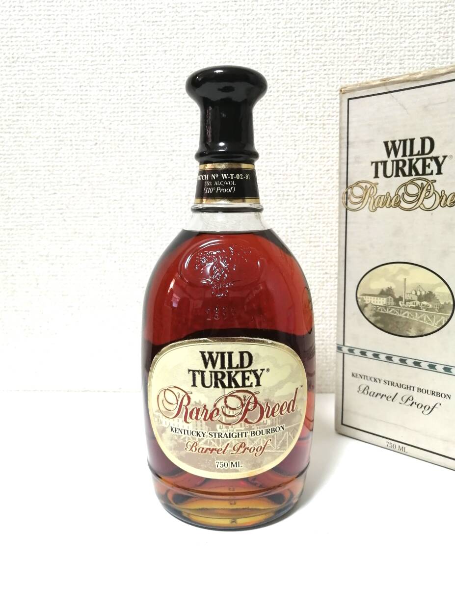 WILD TURKEY ワイルドターキー Rare Breed レアブリード 旧ボトル 750ml 110 PROOF 未開封 箱付きの画像2