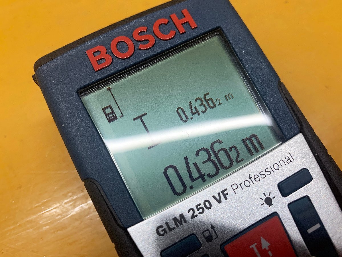 ★中古美品★BOSCH ボッシュ レーザー距離計 GLM250VF 本体 ケース・取扱説明書付き 測定範囲0～250m 測量 計測 引っ越しや模様替えに)倉b_画像8