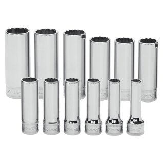★新品★スナップオン Snap-on 3/8ディープソケットセット 212SFMY 8/9/10/11/12/13/14/15/16/17/18/19mm 12ピース ハンドツール)倉b
