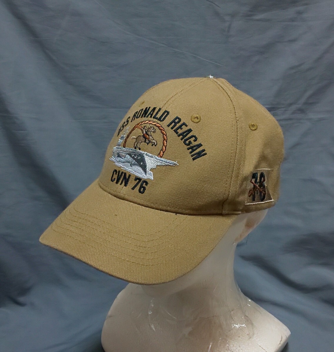 アメリカ海軍放出品 CVN-76 空母 ロナルドレーガン 識別帽 キャップの画像1